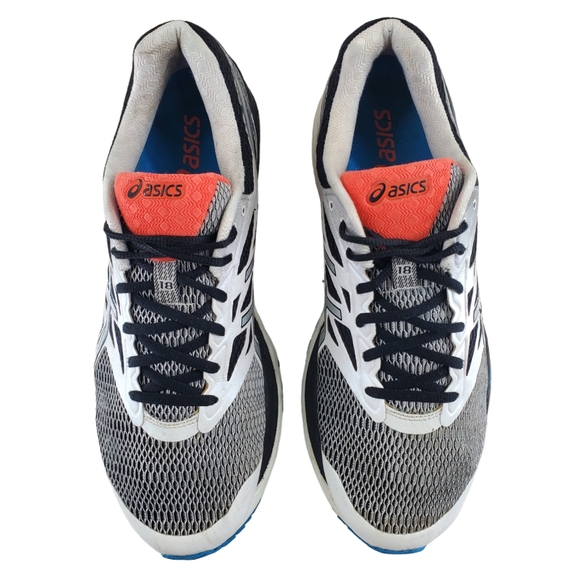 Asics Gel Cumulus 18 Shoes Mens 11.5 Black White Running Athletic Gym T6C3N - Picture 4 of 15